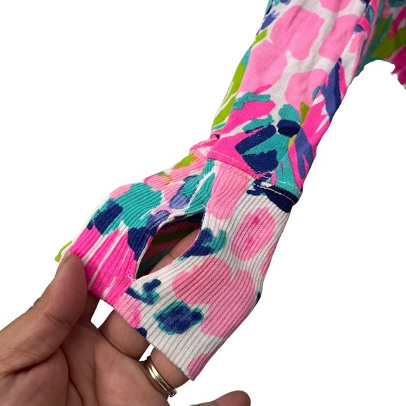 Lilly Pulitzer Colorful Floral Funnel Neck Cowl Pullover Sweater Size XXSmall - Picture 4 of 7